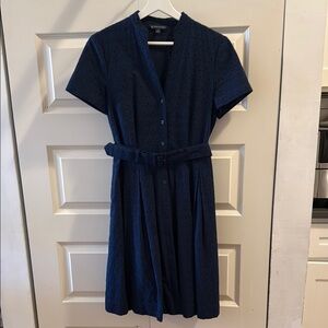 Brooks Brothers navy shirt dress
